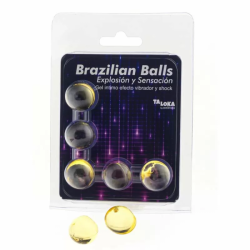 Imagen de TALOKA - BRAZILIAN BALLS GEL EXCITANTE EFECTO VIBRACIÓN Y SHOCK 5 BOLAS