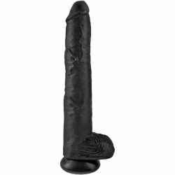 Imagen de KING COCK PENE REALISTICO CON TESTICULOS 30.5 CM NEGRO