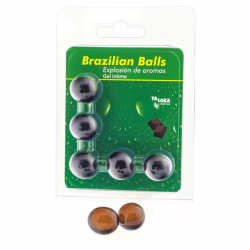 Imagen de TALOKA - BRAZILIAN BALLS GEL ÍNTIMO CHOCOLATE 5 BOLAS