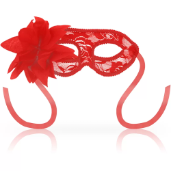 Imagen de OHMAMA MASKS ANTIFAZ CON ENCAJES Y FLOR - ROJO