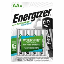 Imagen de ENERGIZER EXTREME PILA RECARGABLE HR6 AA 2300mAh BLISTER*4