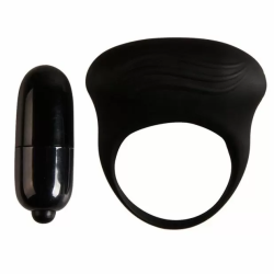 Imagen de PRETTY LOVE BERTRAM ANILLO VIBRADOR NEGRO