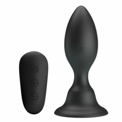 Imagen de MR PLAY  PLUG ANAL CON VIBRACION NEGRO CONTROL REMOTO