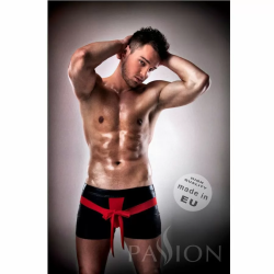 Imagen de PASSION 001 KOMPLET LEATHER ROJO/NEGRO S/M