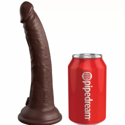 Imagen de KING COCK ELITE DILDO REALISTICO SILICONA 17.8 CM MARRON