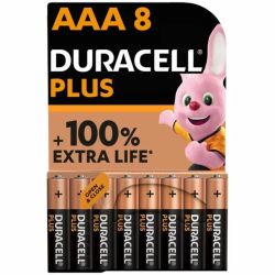 Imagen de DURACELL PLUS POWER 100 PILA ALCALINA AAA LR03 BLISTER*8