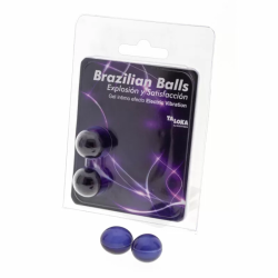 Imagen de TALOKA - BRAZILIAN BALLS GEL EXCITANTE EFECTO VIBRACIÓN ELÉCTRICA 2 BOLAS