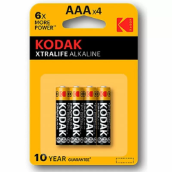 Imagen de KODAK XTRALIFE PILA ALCALINA AAA LR03 BLISTER*4