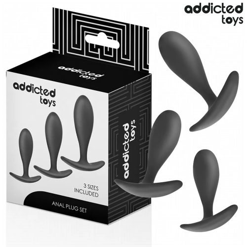 ADDICTED TOYS  SET DE 3 PLUG ANAL SILICONA MODELO 2