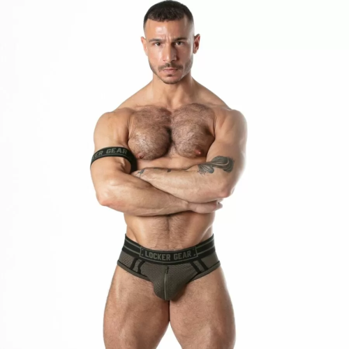 LOCKER GEAR - SPORT MESH JOCK BRIEF CAQUI XL