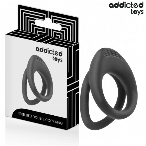 ADDICTED TOYS  ANILLO TEXTURIZADO DOBLE PARA EL PENE