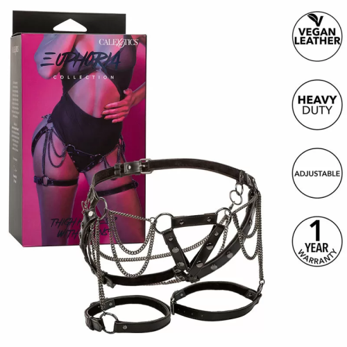 CALEXOTICS EUPHORIA ARNÉS DE MUSLO CON CADENAS PREMIUM