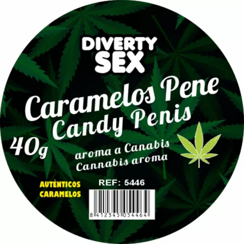 DIABLO GOLOSO 20 CARAMELOS PENE AROMA CANNABIS