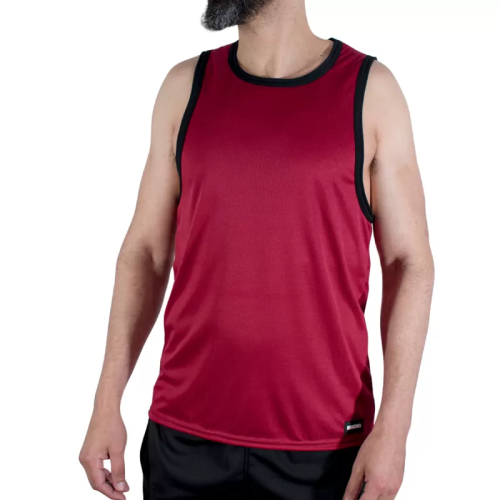 MACHO - CMV003 CAMISETA GYM GRANATE L/XL