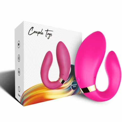 CRESCENT VIBRADOR PAREJA CONTROL REMOTO FUCSIA