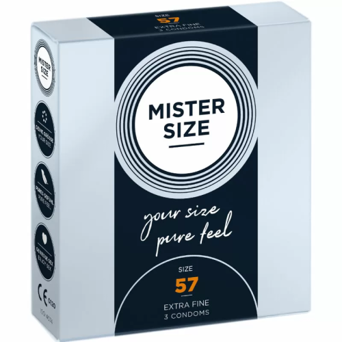 MISTER SIZE  PRESERVATIVOS TALLA L 57 MM (3 UNIDADES)