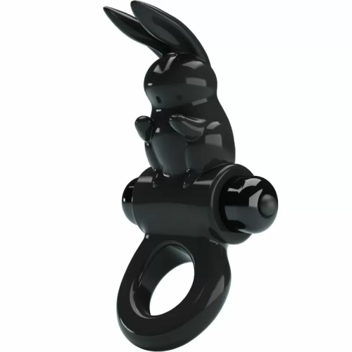 PRETTY LOVE  EXCITING RING ANILLO VIBRADOR RABBIT 10 VIBRACIONES NEGRO