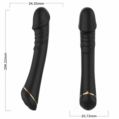 DILDO VIBRADOR SILICONA NEGRO