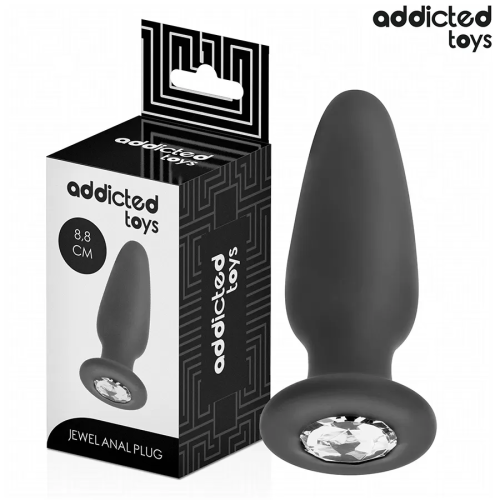 ADDICTED TOYS  PLUG ANAL CON JOYA SILICONA TALLA S 8,8 CM