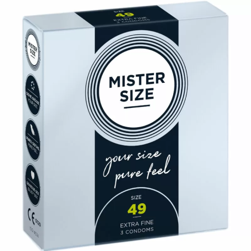 MISTER SIZE  PRESERVATIVOS TALLA S 49 MM (3 UNIDADES)