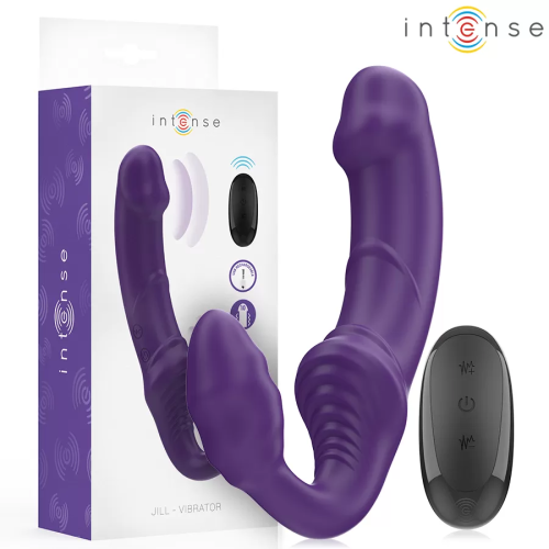 JILL VIBRADOR DOBLE 20 CM VIOLETA CONTROL REMOTO