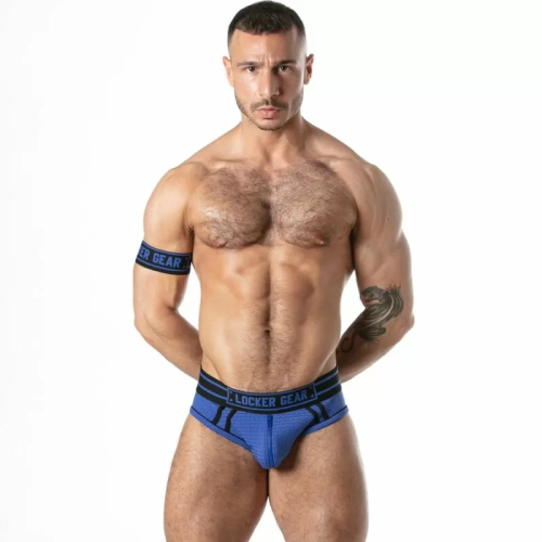 LOCKER GEAR - SPORT MESH JOCK BRIEF AZUL M