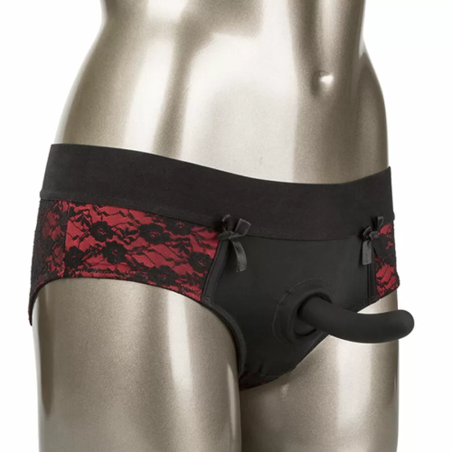 CALEXOTICS SCANDAL SET DE BRAGUITAS SIN ENTREPIERNAS CON DILDO TALLA S/M