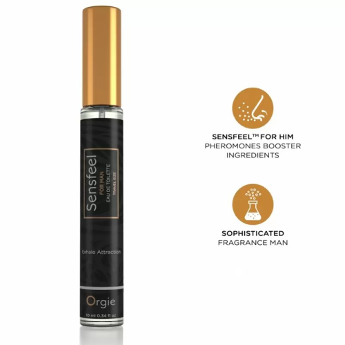 ORGIE - SENSFEEL EAU DE TOILETTE CON POTENCIADOR DE FEROMONAS TAMAÑO VIAJE PARA HOMBRE 10 ML