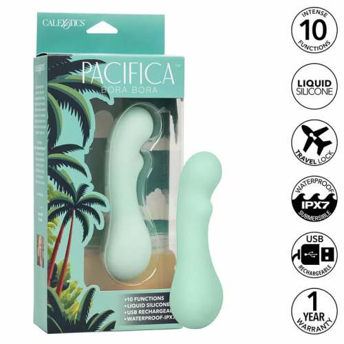 CALEXOTICS PACIFICA BORA BORA ESTIMULADOR PUNTO G 10 VIBRACIONES AQUA