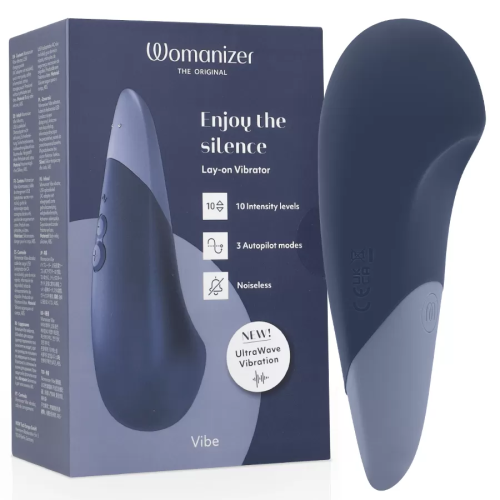 WOMANIZER  VIBE VIBRADOR LAYON SILENCIOSO AZUL OSCURO