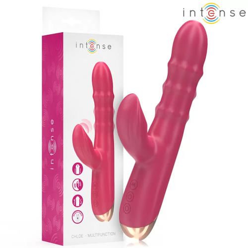 CHLOE VIBRADOR MULTIFUNCIÓN 3 EN 1 ROJO