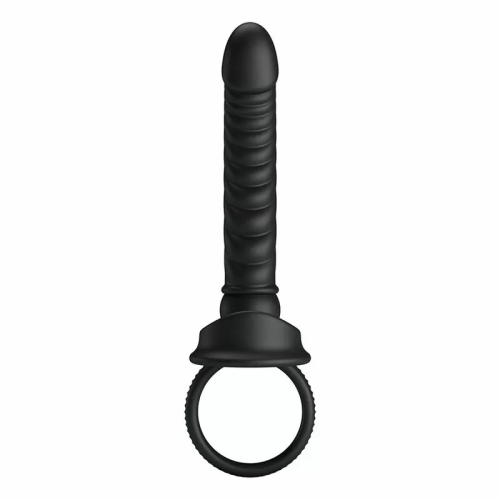 PRETTY LOVE - MERRITT VIBRADOR ANAL CON ANILLO Y VIBRACIÓN NEGRO