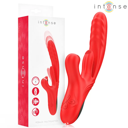ROSALIA VIBRADOR MULTIFUNCIÓN 3 EN 1 ROJO
