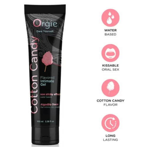 ORGIE - LUBRICANTE GEL ÍNTIMO BESABLE BASE AGUA ALGODÓN DE AZÚCAR  100 ML