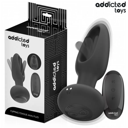 ADDICTED TOYS  PLUG ANAL CON LENGUA VIBRADORA Y CONTROL REMOTO