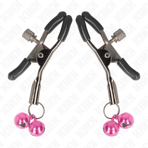 KINK PINZAS PARA PEZONES CON DOBLE CAMPANILLA ROSA 6 CM