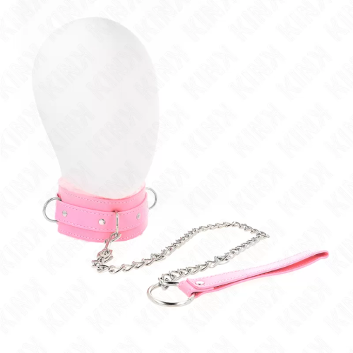 KINK COLLAR CON CORREA 65 CM CON RESTRICCIONES ROSA AJUSTABLE 3642 CM X 5.5 CM