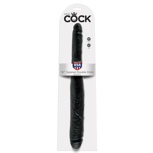 KING COCK DILDO DOBLE NEGRO 40.6 CM