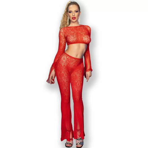 CR 4648 TOP & PANTALON ROJO S/L