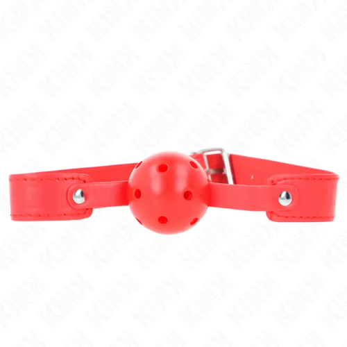 MORDAZA DE BOLA 4.5 CM TRANSPIRABLE ROJO 65 x 2.5 CM