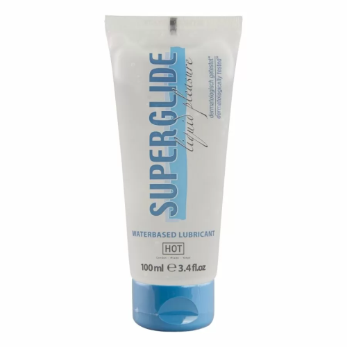 HOT  SUPERGLIDE LIQUID PLEASURE LUBRICANTE BASE AGUA 100 ML