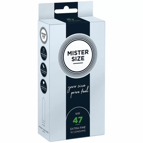 MISTER SIZE  PRESERVATIVOS TALLA XS 47 MM (10 UNIDADES)