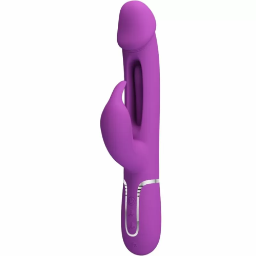 PRETTY LOVE  KAMPAS VIBRADOR RABBIT MULTIFUNCIÓN 3 EN 1 MORADO