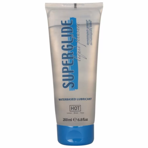 HOT  SUPERGLIDE LIQUID PLEASURE LUBRICANTE BASE AGUA 200 ML
