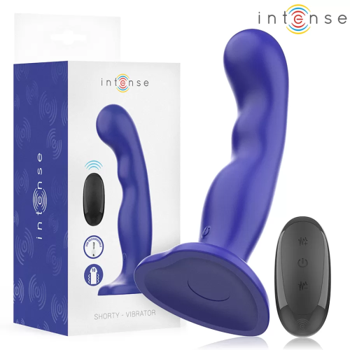 SHORTY VIBRADOR CON VENTOSA AZUL CONTROL REMOTO