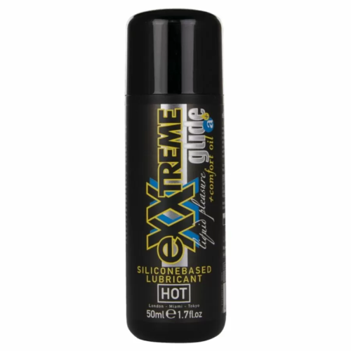 HOT  EXXTREME GLIDE LUBRICANTE BASE SILICONA + ACEITE CONFORT A+ 50 ML