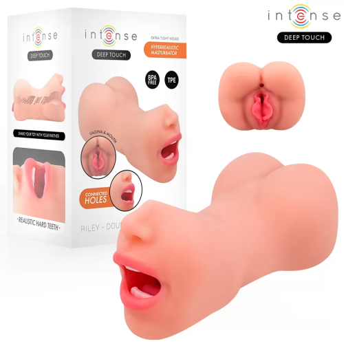 DEEP TOUCH  RILEY MASTURBADOR DOBLE BOCA & VAGINA