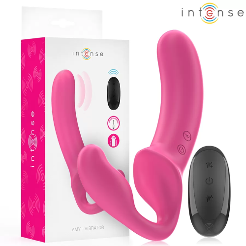 AMY VIBRADOR DOBLE 20 CM ROSA CONTROL REMOTO