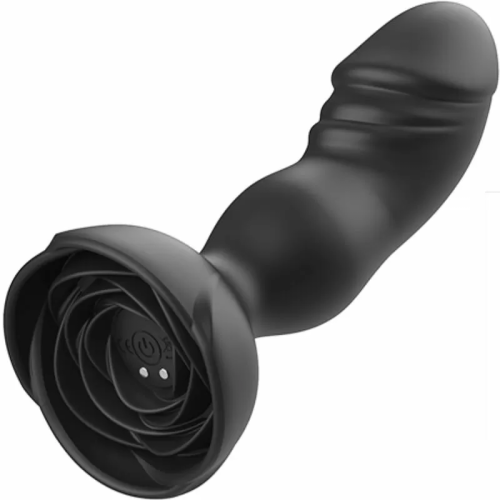 EXTREME A BLOOM ROSA VIBRADOR & PLUG ANAL CONTROL REMOTO NEGRO