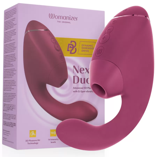 WOMANIZER  DUO NEXT ESTIMULADOR VIBRADOR DUAL CLÍTORIS & PUNTO·G ROSA